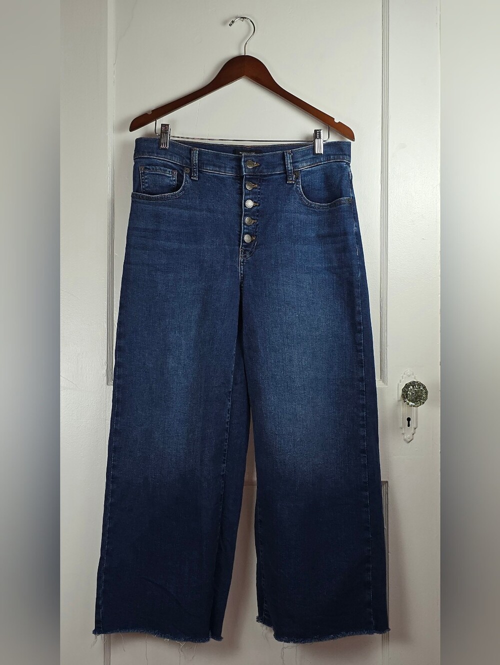 Banana Republic Factory Wide Leg High Rise Cropped Jeans 30/10